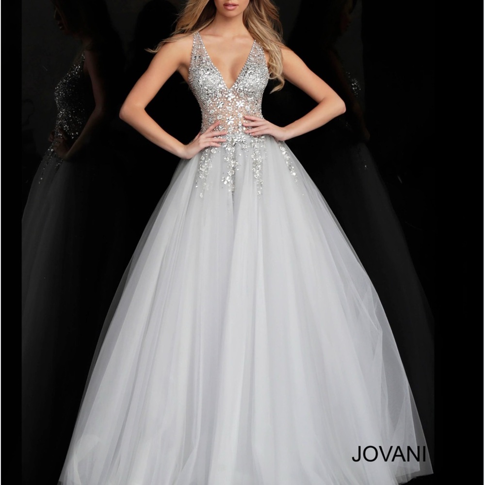 Jovani Lilac Sequin Ball Gown
